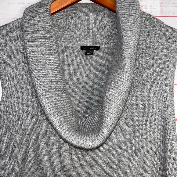 Ann Taylor Gray Cowl Neck Sweater Tank | Medium - Picture 2 of 4